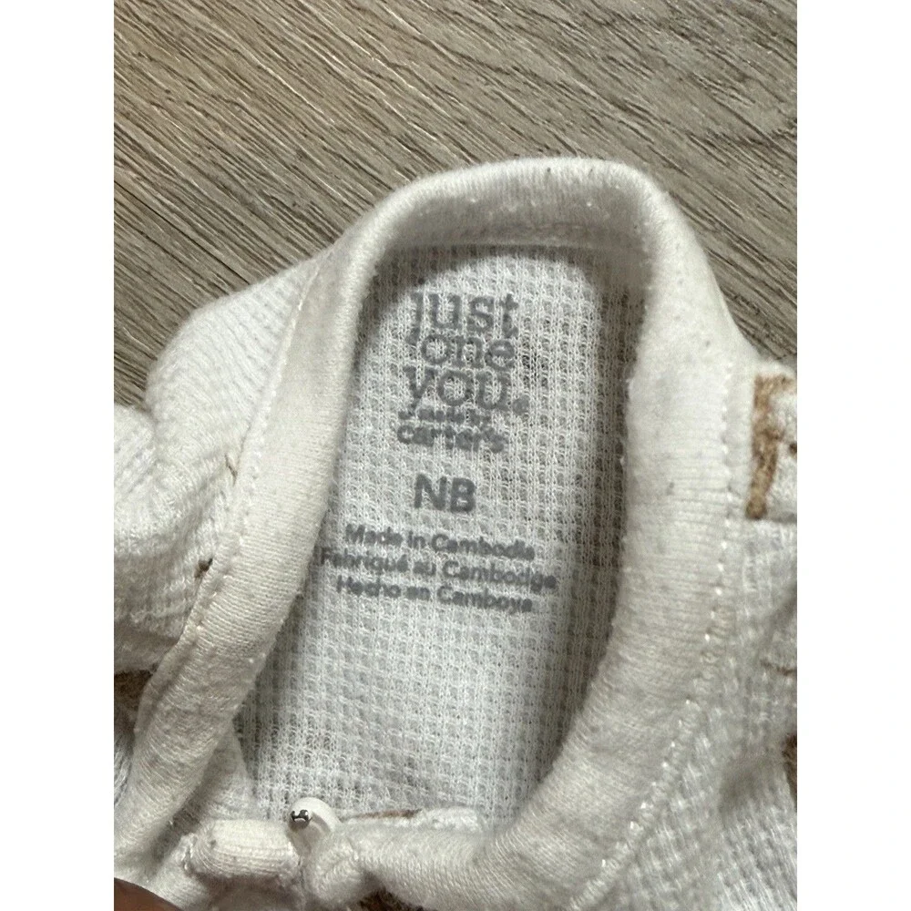 Just One You by Carters Newborn Koala Footed Sleeper Zip Up Waffle Knit NB